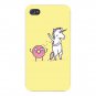 "How Donuts Get Sprinkles" Unicorn Shave - FITS iPhone 4 4s Plastic Snap On Case