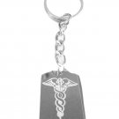 Medical Medicine Field Caduceus Symbol - Metal Ring Key Chain Keychain