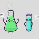 "Overreacting" Chemistry Beakers Not Stable  - Rectangle Refrigerator Magnet