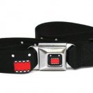 Domo Character Seatbelt Belt - Domo Eyes & Mouth Only Repeat Black