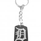 Letter D Old English Font Initial First Name - Metal Ring Key Chain Keychain