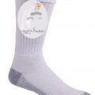 "Rainy Day" Baby Angel on Cloud Pee on City Funny Humor - Crew Socks Pair