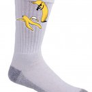 "Murder" Banana & Peel Homicide Scene of the Crime Humor - Crew Socks Pair