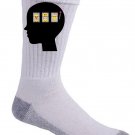"Mood Of The Day" Casino Slot Machine Brain - Crew Socks Pair