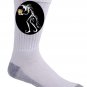 "Kidnap" Evil Moon Creature Stealing Sun in Cage - Crew Socks Pair
