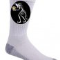 "Kidnap" Evil Moon Creature Stealing Sun in Cage - Crew Socks Pair