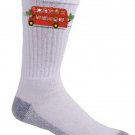 "Red Trip In London" Super Hero & Fictional Characters Parody - Crew Socks Pair