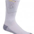 "Sketching Escape" Funny Bear Drawing Punching Through Paper - Crew Socks Pair