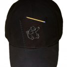 "Sketching Escape" Funny Bear Drawing Punching Paper - Black Adjustable Cap Hat