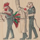 "Murder Chef" Vegetarian Justice Humor - Plywood Wood Print Poster Wall Art