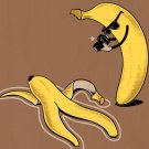 "Murder" Banana & Peel Homicide Crime Scene - Plywood Wood Print Poster Wall Art