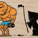 "Mission Failed" Super Hero & Reaper Parody - Plywood Wood Print Poster Wall Art