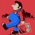 "Behind The Scene" Plumber Game Work Parody - Plywood Wood Print Poster Wall Art