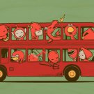 "Red Trip In London" Characters Parody - Plywood Wood Print Poster Wall Art