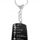 Coexist All Religion Religious Logo - Metal Ring Key Chain Keychain