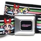 Powerpuff Girls Seatbelt Belt - THE POWERPUFF GIRLS Sitting/Stripe White/Black/P
