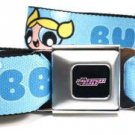 Powerpuff Girls Seatbelt Belt - The Powerpuff BUBBLES Poses Blue