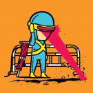 "Part-Time Job Road Construction" Comic Parody - Rectangle Refrigerator Magnet