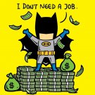 "Part-Time Job No Job" Rich Funny Comic Parody - Rectangle Refrigerator Magnet