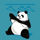 "Outfit" Funny Panda Trying Putting On Clothes - Rectangle Refrigerator Magnet