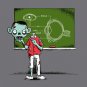 "Eye Lesson" Zombie Teaching Eyeball Anatomy - Rectangle Refrigerator Magnet