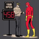"Speed Trap" Super Hero Speeding Parody - Plywood Wood Print Poster Wall Art