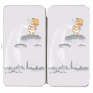 "Rainy Day" Baby Angel Pee on City Funny - Womens Taiga Hinge Wallet Clutch