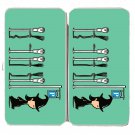 "Parking" Witch Broomstick Park Meters Funny - Womens Taiga Hinge Wallet Clutch