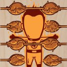 "Part-Time Job Roast Chicken" Comic Parody - Plywood Wood Print Poster Wall Art