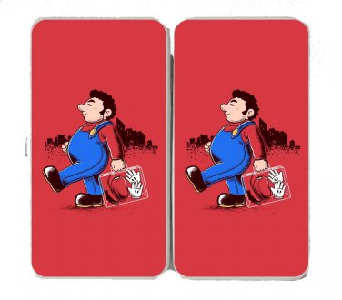 "Behind The Scene" Plumber Video Game Parody - Womens Taiga Hinge Wallet Clutch