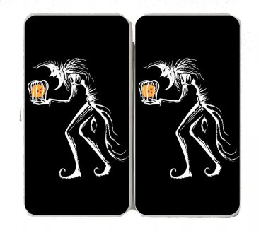"Kidnap" Evil Moon Stealing Sun in Cage - Womens Taiga Hinge Wallet Clutch
