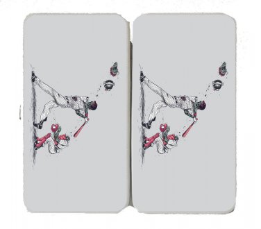 "Home Run" Funny Zombie Baseball Game Humor - Womens Taiga Hinge Wallet Clutch