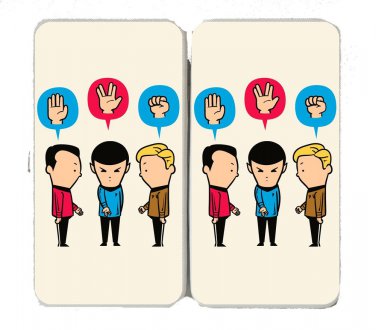 "Paper, Scissors, Rock" Space TV Show Parody - Womens Taiga Hinge Wallet Clutch