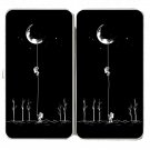 "Reach For The Moon" Astronauts Climbing Rope - Womens Taiga Hinge Wallet Clutch