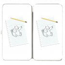 "Sketching Escape" Bear Drawing Punches Paper - Womens Taiga Hinge Wallet Clutch