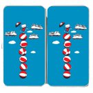 "Sky Circus" Funny Cat Balancing on Balls Act - Womens Taiga Hinge Wallet Clutch