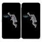 "Slam Dunk" Astronaut Moon & Galaxy Funny - Womens Taiga Hinge Wallet Clutch