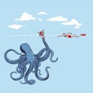 "Octotrap" Octopus Tricking Lifeguard Humor - Rectangle Refrigerator Magnet