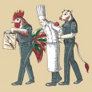 "Murder Chef" Vegetarian Justice Humor - Rectangle Refrigerator Magnet
