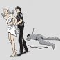 "Murder Cupid" Myth God Bow & Arrow Death Funny - Rectangle Refrigerator Magnet