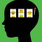"Mood Of The Day" Casino Slot Machine Brain - Rectangle Refrigerator Magnet