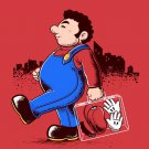 "Behind The Scene" Plumber Video Game Parody - Rectangle Refrigerator Magnet