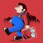 "Behind The Scene" Plumber Video Game Parody - Rectangle Refrigerator Magnet