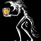 "Kidnap" Evil Moon Creature Stealing Sun in Cage - Rectangle Refrigerator Magnet