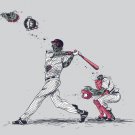 "Home Run" Funny Zombie Baseball Game Humor - Rectangle Refrigerator Magnet
