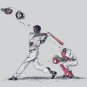 "Home Run" Funny Zombie Baseball Game Humor - Rectangle Refrigerator Magnet