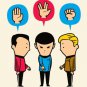"Paper, Scissors, Rock" Space TV Show Parody - Rectangle Refrigerator Magnet