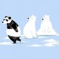 "Outfit" Polar & Panda Bear Clothes Animal Humor - Rectangle Refrigerator Magnet