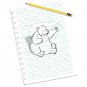 "Sketching Escape" Bear Drawing Punching Paper - Rectangle Refrigerator Magnet