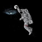 "Slam Dunk" Astronaut Moon & Galaxy Basketball - Rectangle Refrigerator Magnet